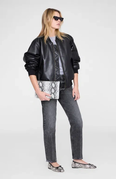 Anine Bing Elly Large Pouch In Gray