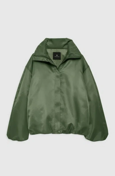 Anine Bing Cyrus Shell Bomber Jacket In Green