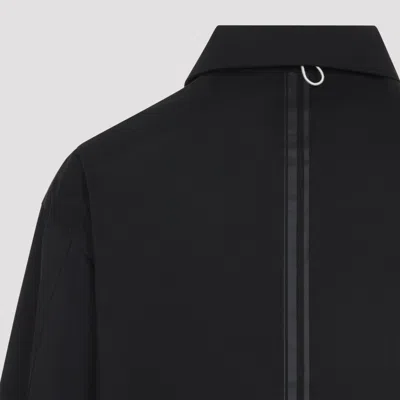 Mordecai Layered Jacket Point Collar Adjustable Drawstrings In Black