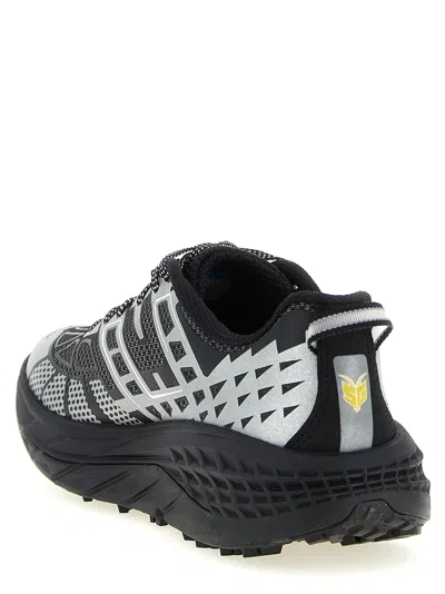 Hoka U Speedgoat 2ts Black Low Top Sneakers With Printed Laces And Logo Lettering On The Side In Tech Fab