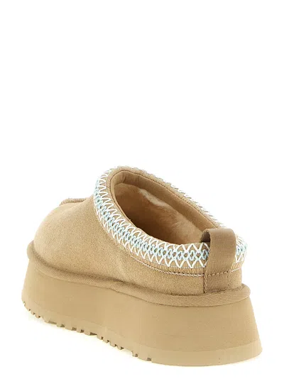 Ugg Tazz Beige Sabot With Embossed Logo In Suede Woman In Multi