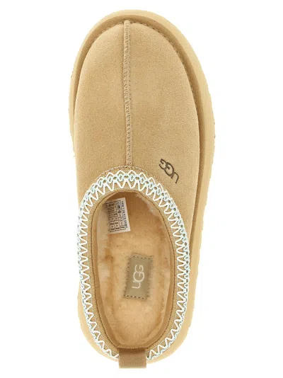 Ugg Tazz Beige Sabot With Embossed Logo In Suede Woman In Multi