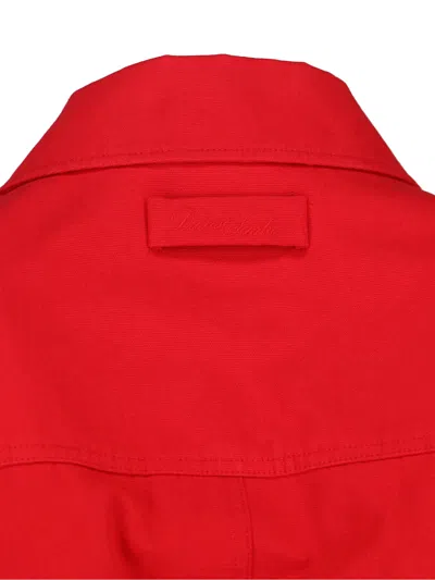 Dunst Zip Bomber Jacket In Red