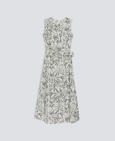 Aspesi Floral-print Midi Dress In Gray