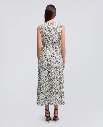 Aspesi Floral-print Midi Dress In Gray