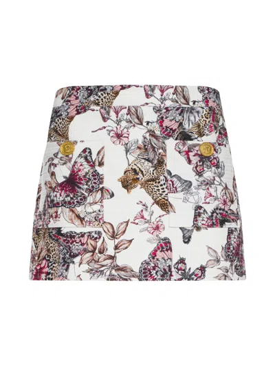 L'agence Cyra Low Rise Mini Skirt In Multi