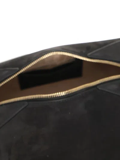 Alaïa Le Bouledogue Bowling Shoulder Bag In Nubuck Leather In Black