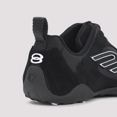 Balenciaga Black Canvas And Corduroy Monday Ultra Sneakers In Black