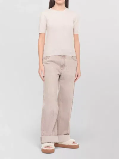 Moon Boot Shearling Sandals Flat Sole Open Toe In White