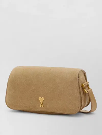 Ami Alexandre Mattiussi Ami Paris Women Suede Shoulder Bag With Logo On The Front In Multi
