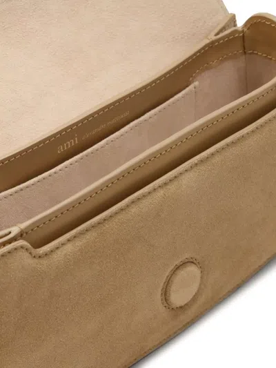 Ami Alexandre Mattiussi Ami Paris Women Suede Shoulder Bag With Logo On The Front In Multi