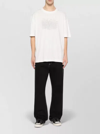 Maison Margiela Neutrals Scattered Numbers Rectangular Cotton T-shirt In White