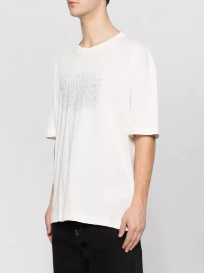 Maison Margiela Neutrals Scattered Numbers Rectangular Cotton T-shirt In White