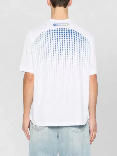 Casablanca Crew Neck Graphic Print Short Sleeve T Shirt In White