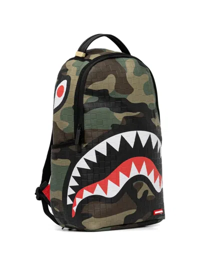 Sprayground Camouflage Shark Backpack In Multi