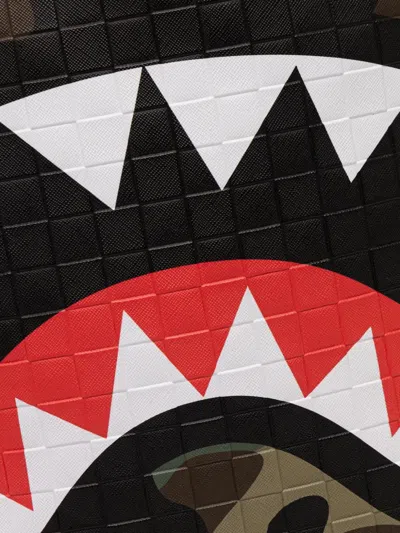 Sprayground Camouflage Shark Backpack In Multi