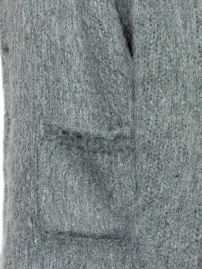 Allsaints Mens Nordic Green Tobie V-neck Wool-blend Cardigan In Gray