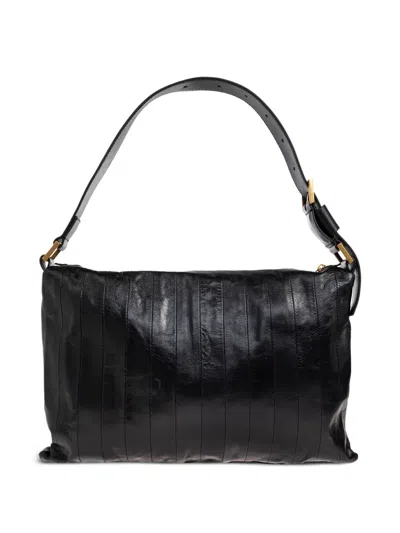 Allsaints Edbury Panel Shoulder Bag In Black