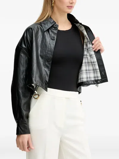 Silvian Heach Button Short Jacket In Black