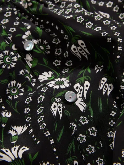 Veronica Beard Ashlynn Floral-print Silk-blend Crepe De Chine Blouse In Multi