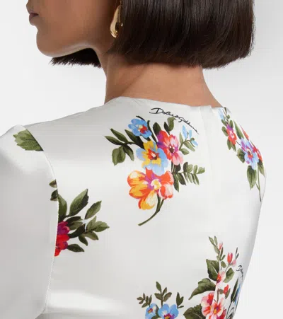 花卉中长连衣裙