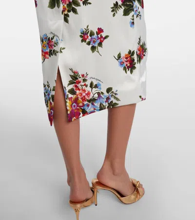 花卉中长连衣裙