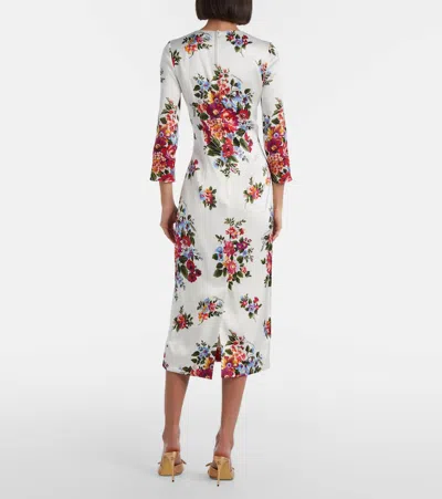 花卉中长连衣裙