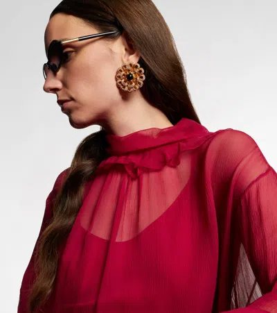 Chloé Judy Rectangular Sunglasses In Black