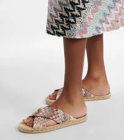 Missoni Criss-cross Patterned Espadrilles In Multi