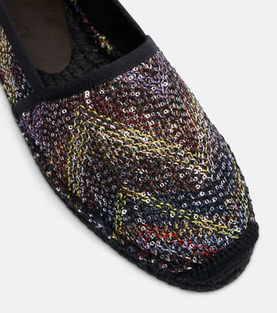 Missoni Elle Sequined Espadrilles In Multi