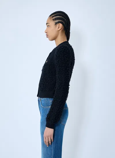 Chloé Button-front Cropped Cardigan In Black