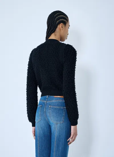 Chloé Button-front Cropped Cardigan In Black