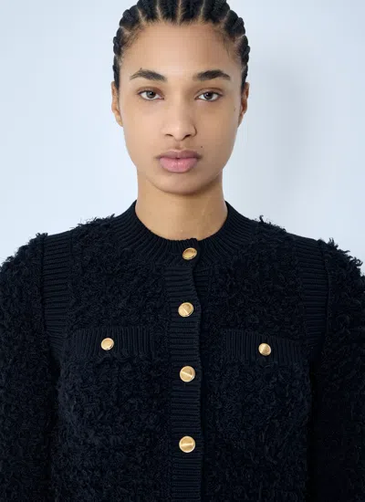 Chloé Button-front Cropped Cardigan In Black