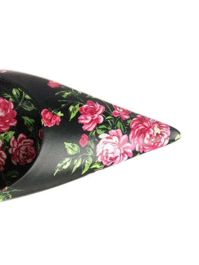 Dolce & Gabbana Women Lollo Slingback In Printed Leather In Black