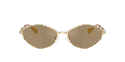 Michael Kors Gold Coast 56mm Angular Sunglasses In Burgundy