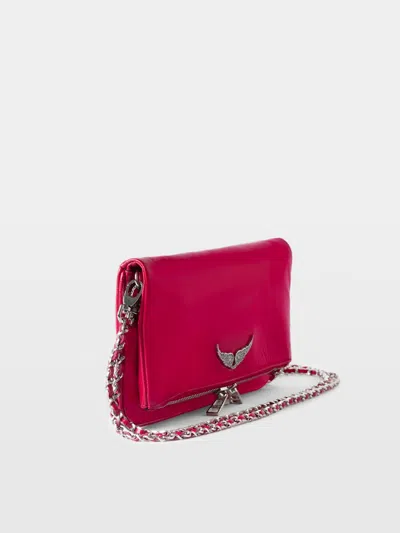 Zadig & Voltaire Womens Record Rock Nano Leather Clutch Bag In Black