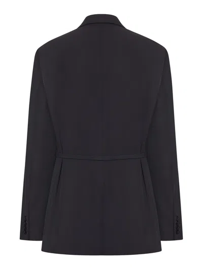 Balenciaga Tailored Wrap Wool Jacket Regular Fit In Black