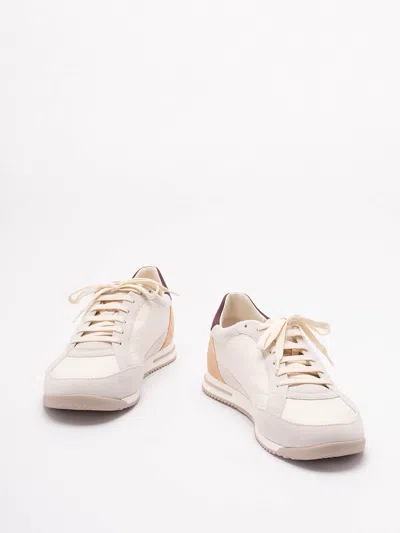 Brunello Cucinelli Sneaker Low Top Contrasting Heel Panel In White