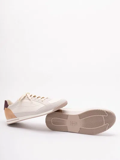 Brunello Cucinelli Sneaker Low Top Contrasting Heel Panel In White