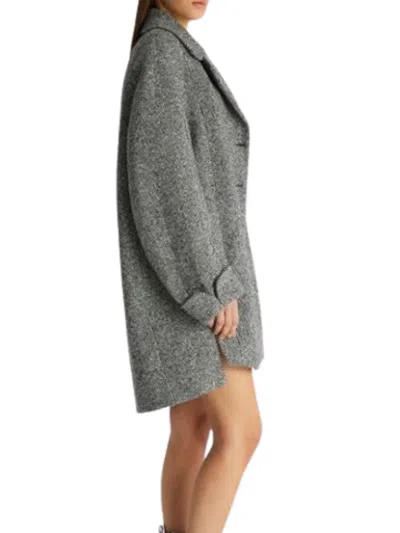 Ermanno Scervino Herringbone-pattern Coat In Gray