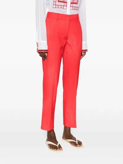 Ermanno Scervino Belt Loop Trousers In Red