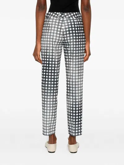 Ermanno Scervino Gingham-check Trousers In Black