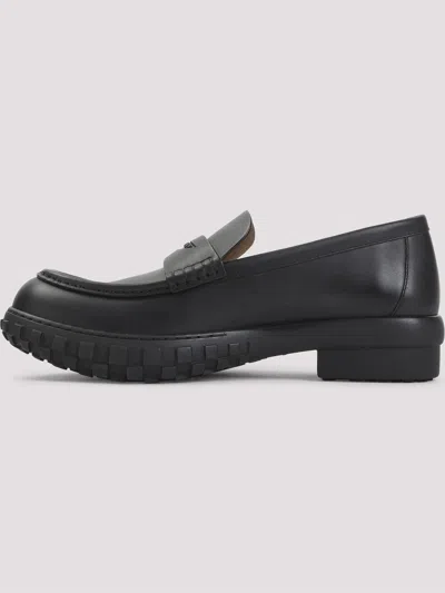 Givenchy Echo Leather Penny Loafers In Black