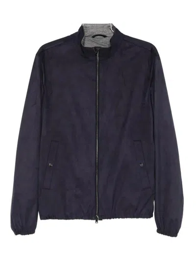 Herno Zip-up Long-sleeve Jacket In Blue