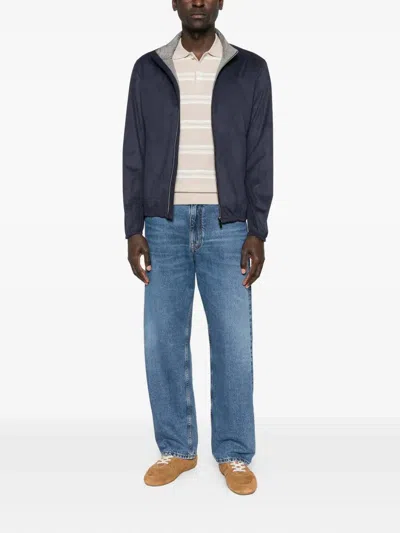 Herno Zip-up Long-sleeve Jacket In Blue