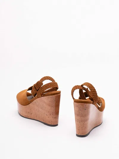 Jimmy Choo Goat Leather Slide Sandals With Soft Lamb Leather Lining In Brown