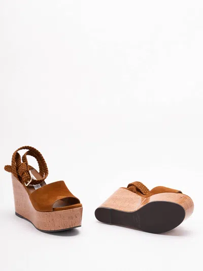 Jimmy Choo Goat Leather Slide Sandals With Soft Lamb Leather Lining In Brown