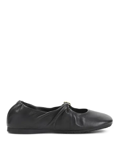 Loewe Nappa Pebble Ballet Flats In Black