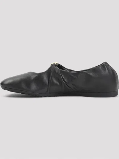 Loewe Nappa Pebble Ballet Flats In Black