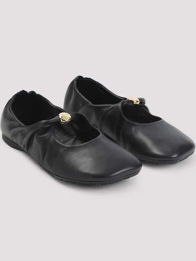 Loewe Nappa Pebble Ballet Flats In Black
